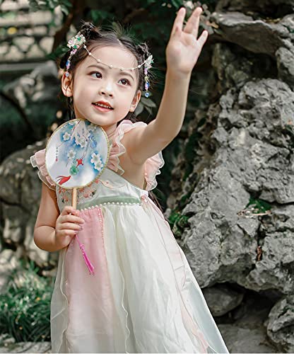 Kínai Stílusú Gyermekek Tassel Homlokán Fejét Lánc Édes Retro Virág Hajcsat Hercegnő Hanfu Tartozékok Haj Klipek Fejpánt