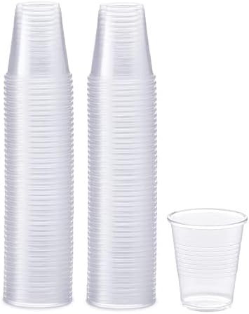 PAMI 5oz Átlátszó Műanyag Poharak [Csomag 100] - Eldobható Poharakat Tömeges BPA-Mentes Fél Csésze Jeges Teát, Turmixot,