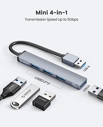 Mini USB Hub Fájlokat, ORICO USB Elosztó, 4 portos USB 3.0 Hub Bővítő, 2.0 Hub, USB Adapter Állomás, Ultra Vékony Hordozható