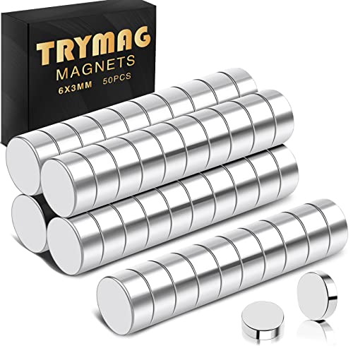 TRYMAG 80Pcs 12 x 2 mm Neodímium Mágnesek Csomag 50Pcs 6x3mm Hűtőmágnesek
