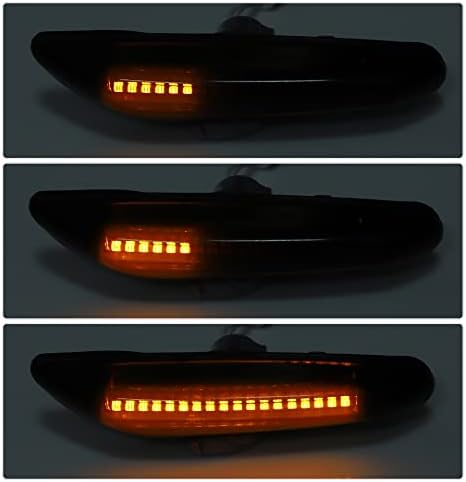 X AUTOHAUX Pár LED Oldalsó Helyzetjelző lámpa Lámpák Füstölt BMW E60 E82 E83 E90 E92 E46 328i-t Amber Első Oldalsó Helyzetjelző