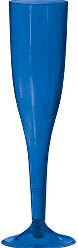 Amscan Újrahasználható Műanyag pezsgőspoharak (18 Db), -5-1/2 oz, Világos Royal Kék