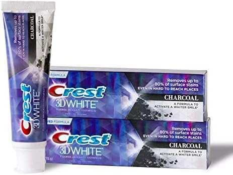 Crest 3D-s Fehér Szén Fogfehérítő Fogkrém - 2.7 oz (Csomag 3)