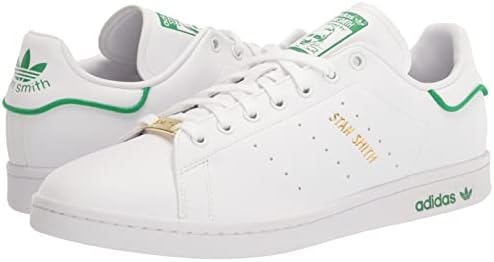 adidas Originals Férfi Stan Smith Tornacipő, Fehér/Zöld/Aktív Lila, 9