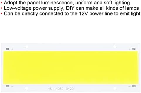 Walfront LED Chip, COB Fény Chip DIY LED Lámpa Panel fényforrás 1500LM 3000‑6500K 12V 15W 140x50mm DIY Lámpák, asztali Lámpa(Meleg