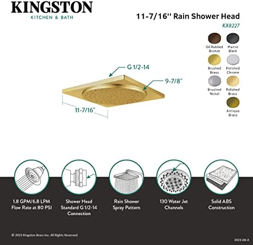 Kingston Réz KX8220 Claremont zuhanyfej, Matt Fekete