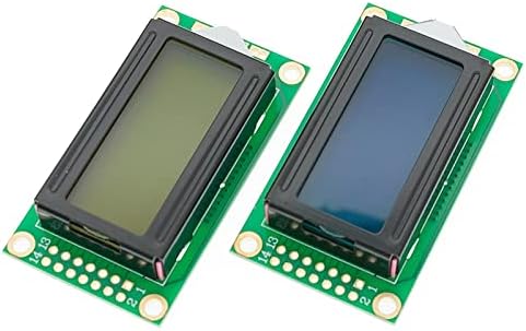 ZYM119 10db 8 X 2 LCD Modul 0802 Karakter Kijelző Kék/Sárga Zöld Áramkör (Szín : Kék)