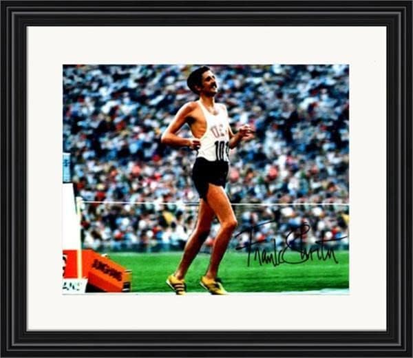 Frank Rövidebb dedikált 8x10 Fotó (USA Olimpiai Maratoni Futó) SC7 Gubancos & Bekeretezett - Dedikált Fotók Sport