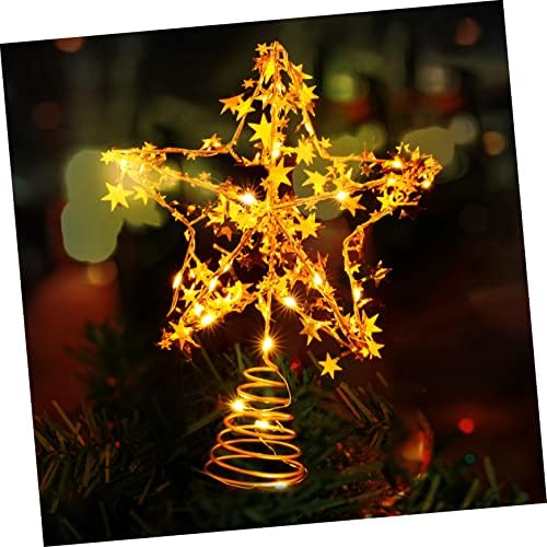 Yardwe Fa Tetején Csillag LED Decor Betlehemi Csillag Dísz Cheistmas csúcsdíszt Karácsonyi Csillag Treetop Mini Holiday csúcsdíszt