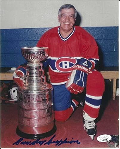 Bernie Geoffrion Aláírt Montreal Canadiens Stanley-Kupa 8x10 Fotó SZÖVETSÉG bumm-Bumm - Dedikált NHL-Fotók