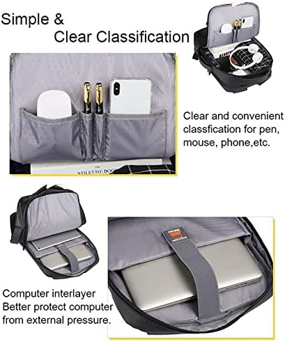 Laptop Hátizsák Férfi ruházat 15.6 Inch Üzleti Notebook Hátizsák Férfi Vízálló USB Töltés Utazási Csomagokat Weekender Poggyász