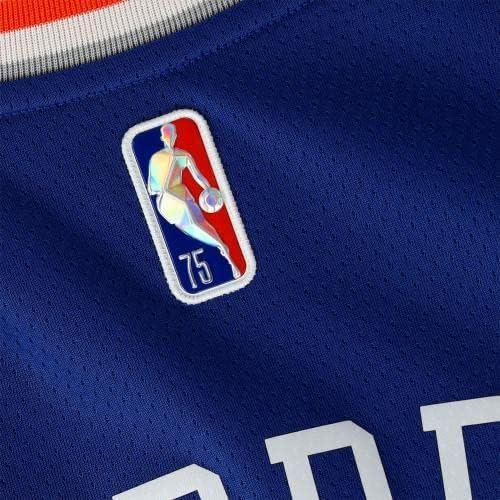 Keretes RJ Barrett New York Knicks Dedikált Kék Nike Gyémánt Swingman Jersey - Dedikált NBA Mezek