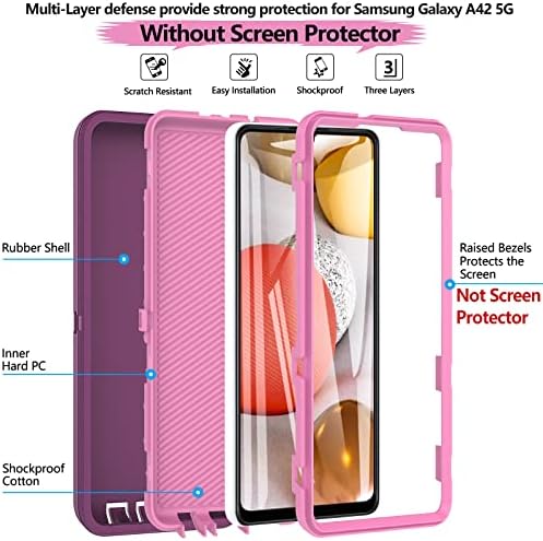 Hensinple tok Samsung Galaxy A42 5G, tok Samsung Galaxy A42 5G, nagy teherbírású Védő Ütésálló Masszív Védő burkolata Samsung