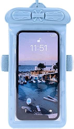 Vaxson Telefon Esetében, Kompatibilis Motorola Moto Edge 30 pro Vízálló Tasak Száraz Táska [ Nem Képernyő Védő Fólia ] Kék