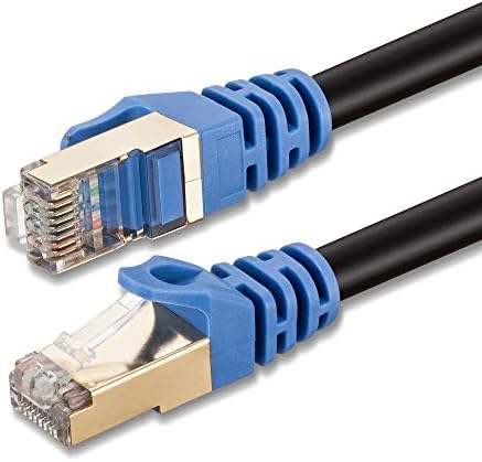 Kültéri Ethernet Kábel 350 ft, Cat7 Szabadtéri Ethernet Kábel Vízálló Ethernet Kábel Nagy Sebességű LAN Hálózati kábel Patch