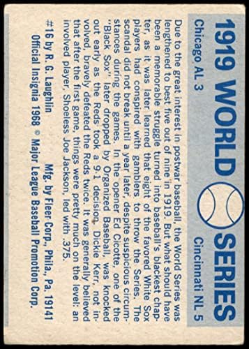 1970 Fleer World Series 16 1919 Vörösök vs White Sox Cincinnati/Chicago Vörösök/WhiteSox (Baseball Kártya) JÓ Vörösök/WhiteSox