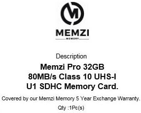 MEMZI PRO 32GB Class 10 80MB/s SDHC Memóriakártya Nikon Coolpix S6700, S6600, S6500, S6400, S6300, S5300, S5200, S4400, S4300,