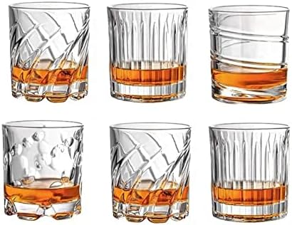 2/4 Darab Forog Whiskys Üveg Vintage Üveg Ivóvíz Bourbon Whisky, Koktél Shaker Kreatív Személyiség teáscsésze (Szín : 4db