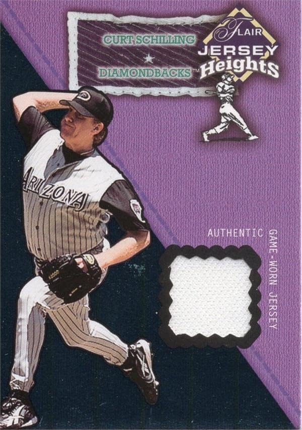Curt Schilling játékos kopott jersey-i javítás baseball kártya (Arizona Diamondbacks) 2002 Fleer Hangulattal CS - MLB Meccset