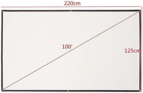 LMMDDP 100 Inch 16:9 Hordozható kivetítőn Fehér Hordozható Fold Szövet kivetítőn a Haza Projektor