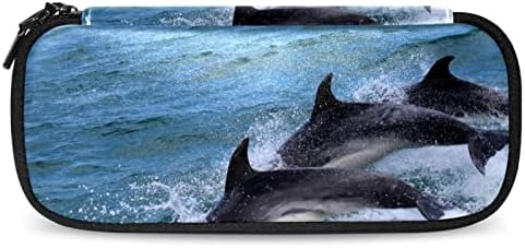Tolltartó Rajzfilm Delfin Rózsaszín Nagy Kapacitás Toll Jelölő Birtokos Tasak Dobozban Smink Táska Nagy Tároló Írószer Szervező