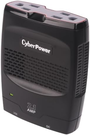 CyberPower CPS175SURC1 175W Mobile Power Inverter a 2.1, USB Töltő - Slim Line Design, Fekete/Szürke