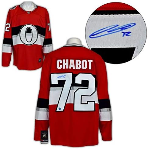 Thomas Chabot Ottawa Senators Aláírt NHL 100 Klasszikus Fanatikusok Jersey - Dedikált NHL-Mezek