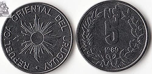 Amerikai Uruguay 5 Új Peso Érme 1989-Es Kiadás Külföldi Érme Gyűjtemény