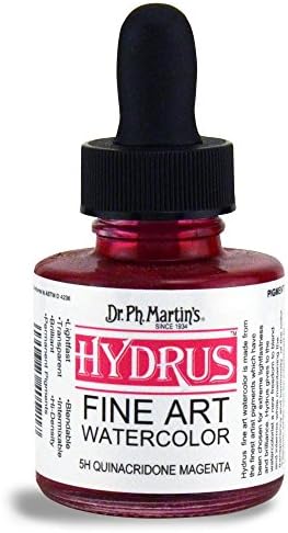 Dr. Ph Martin Hydrus képzőművészeti (5H) Akvarell Üveg, 1 Fl Oz (Csomag 1), Quinacridone Magenta