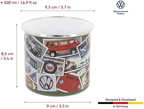 BRISA VW Gyűjtemény - Volkswagen Hippi Busz T1 Camper Van Zománc Bögre, Csésze Tea Konyha, Garázs, Iroda - Kemping-Berendezések/Ajándék