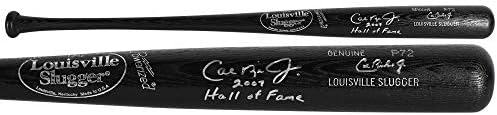 Cal Ripken Jr. - Baltimore Orioles Dedikált kolbásza Fekete Játék Modell Bat a 2007-es Hall of Fame Felirat - GTSM - Dedikált