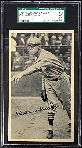 1934-ben Aranyérmet Liszt William Hallahan CSKP 5.5 - Baseball Asztalon Régi Kártyák