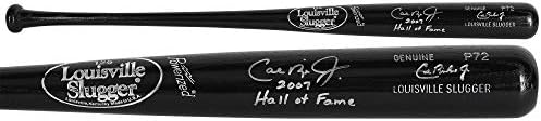 Cal Ripken Jr. - Baltimore Orioles Dedikált Fekete kolbásza Játék Modell Bat a HOF 2007 Felirat, - Dedikált MLB Denevérek