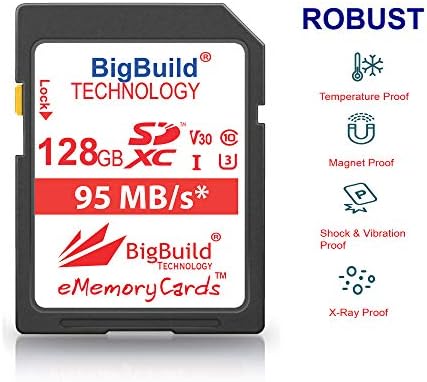 BigBuild Technológia, 128 GB UHS-én U3 95MB/s, Memória Kártya Canon IXUS 160, 162, 165, 170, 175, 177, 180, 185, 190, 285
