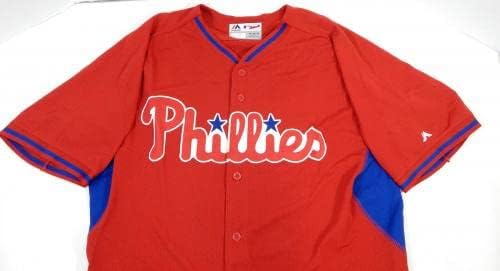 2014-15-ös Philadelphia Phillies Sam Galamb 33 Játékban Használt Piros Mez ST BP 46 028 - Játék Használt MLB Mezek