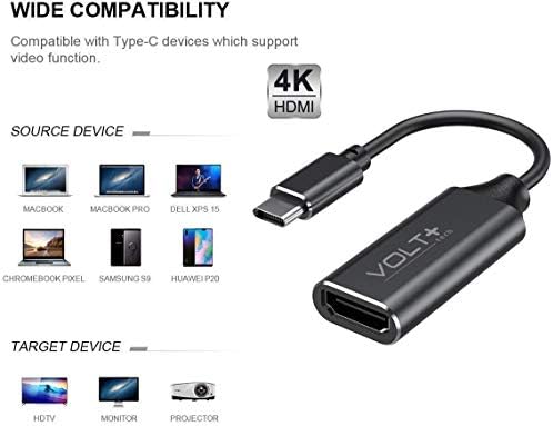 Művei VOLTOS PLUSZ TECH HDMI 4K USB-C Készlet Kompatibilis LG 17Z90Q-K. ADS9U1 Szakmai Adapter Digitális Teljes 2160p, 60Hz