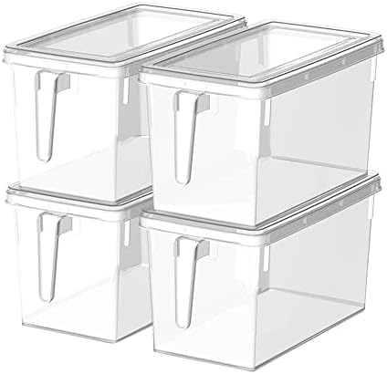 Cetomo 6.5 L*4 Csomag Szervező Hűtőszekrény,Hűtőgép Szervező Ládákat Fedő,Hűtőszekrény Szervezők, illetve Tárolás Tiszta,
