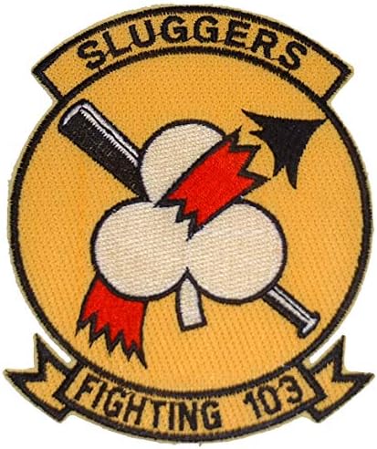Egyesült Államok haditengerészete USN VF-103 Sluggers Harcos Támadás Század Hímzett Javítás, Vas-A Ragasztó (Sárga)