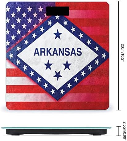 USA, az Arkansas-i Zászló Intelligens Digitális Mérleg a Testsúly Haza Háttérvilágítású LCD-Mérési Skála Nagy Pontosságú
