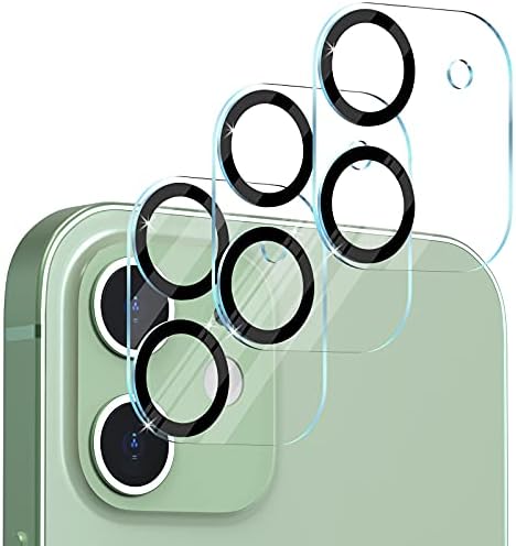 CloudValley [3 Csomag] Kamera Lencséjét Védő iPhone 12 (6.1-ben), Edzett Üveg Kamera lencsevédő Védelem, 9H Keménység, HD