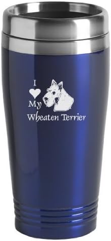 16 unciás Rozsdamentes Bögre - Szeretem A Wheaten Terrier - Kék