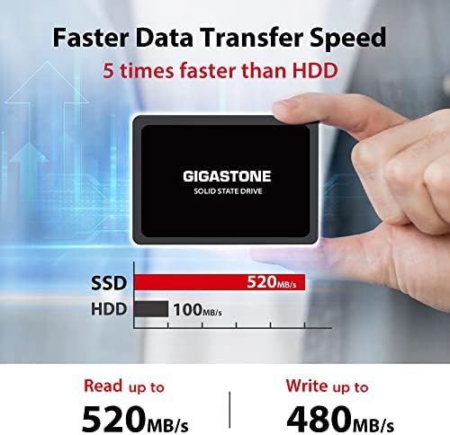 Gigastone 1 tb-os SSD SATA III 6 gb/s. 3D-s NAND 2.5 Belső szilárdtestalapú Meghajtó Olvassa fel, hogy 520MB/s. Kompatibilis
