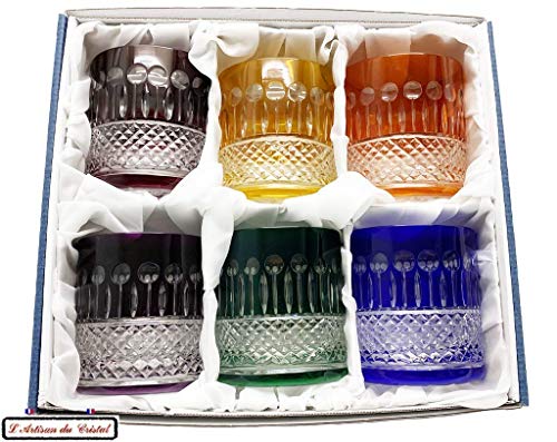 6 Szemüveg Aperitif Whiskey-t, majd a Víz Kristály - 6 szín Választék - Roemer Szolgáltatás Diamant (9 fl oz) - Klein Ház