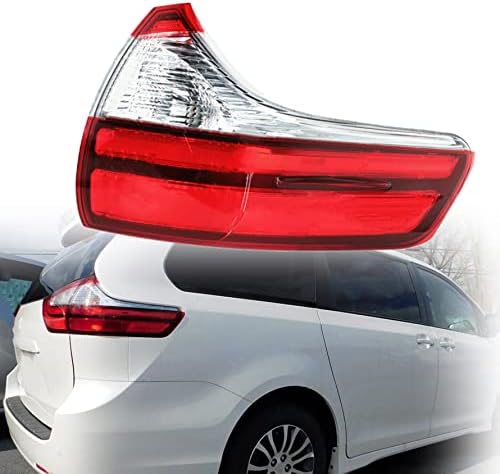 munirater 1-Pack Jobb Hátsó hátsó Lámpa Fék Lámpa Szerelvény Cseréje a 2015-2020 közötti Toyota Sienna Alap/L/LE/XLE/Korlátozott