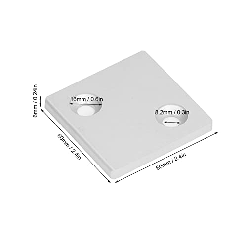 Csatlakozó Lemez, Alumínium Ötvözet Végén Kiterjed Standard Méret 6060 Dupla csatlakozóval 3D-s Nyomtatók CNC Berendezések(Ezüst)