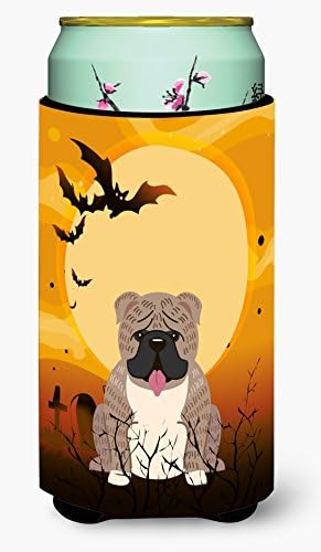 Caroline Kincsek BB4392TBC Halloween angol Bulldog Szürke Csíkos Magas Fiú Ölelkezős, Lehet Hűvösebb Ujja Ölelkezős Mosható