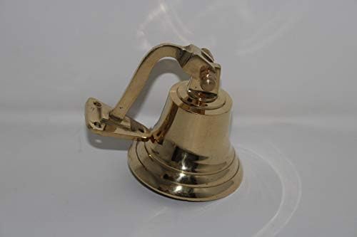 Wonderlist Kézműves 3.5 Brass Falra Bell Vintage Antik Tömör Réz Ajtó Fém Harang Mély Hang Antik Stílusú Otthon Dekoráció