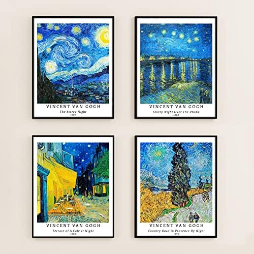 Berkin Művészeti Wall Art keret nélküli Nyomatok Giclee Művészeti Papír Készlet 4, 11x14 hüvelyk Táj Alkotás, Beltéri Dekoráció,