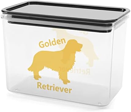 Golden Retriever Élelmiszer-Tároló Tartály Tiszta Műanyag Tároló Dobozok Fedél Tömítés