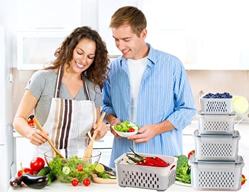 CoopBenPT Gyümölcs, zöldség, élelmiszer tároló konténerek hűtőszekrény, 3 csomag légmentesen záró fedő - ban szivárgásmentes